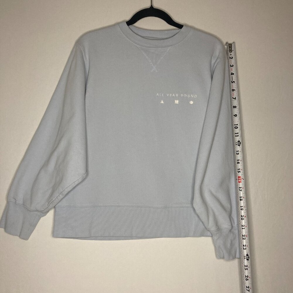 AYR All Year Round The Sweatshirt Crewneck Light Blue Small Classic 100% Cotton - Picture 7 of 12